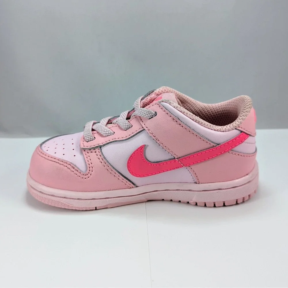 Nike Dunk Low Triple Pink (TDE) DH9761-600 SIZE 8C TODDLER Worn Once